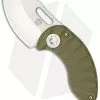 Curtiss Custom Knives Nano Framelock Folder Knife W/ Green G10 (1.75" Plain)