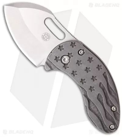 Curtiss Custom Knives Flag Nano Framelock Folder Knife Titanium (1.75" Plain) 1 Curtiss Custom Knives Flag Nano Framelock Folder Knife Titanium (1.75" Plain)