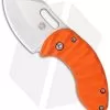 Curtiss Custom Nano Framelock Folder Knife W/ Orange G10 Scales (1.75" Plain)