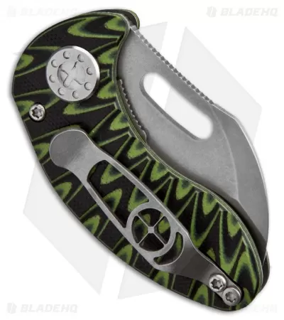 Curtiss Knives Nano Linerlock Folder Knife Black/Lime G10 Scales (1.875" Plain) 2 Curtiss Knives Nano Linerlock Folder Knife Black/Lime G10 Scales (1.875" Plain) - Image 2