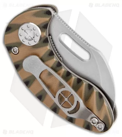 Curtiss Custom Nano Linerlock Folder Knife W/ Camo G10 Scales (1.875" Stonewash) 2 Curtiss Custom Nano Linerlock Folder Knife W/ Camo G10 Scales (1.875" Stonewash) - Image 2