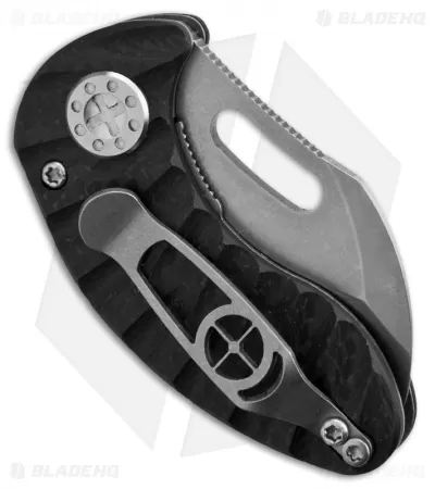 Curtiss Custom Nano Linerlock Folder Knife W/ Carbon Fiber Scales (1.75" Plain) 2 Curtiss Custom Nano Linerlock Folder Knife W/ Carbon Fiber Scales (1.75" Plain) - Image 2