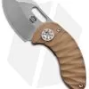 Curtiss Custom Knives Nano Linerlock Folder Knife Tan G10 (1.875" Stonewash)
