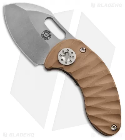 Curtiss Custom Knives Nano Linerlock Folder Knife Tan G10 (1.875" Stonewash) 1 Curtiss Custom Knives Nano Linerlock Folder Knife Tan G10 (1.875" Stonewash)