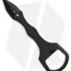 Crawford Custom Bottle Opener Neck Knife Black Stainless Steel (1.25" Plain)