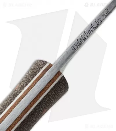 Fiddleback Forge Bushcraft Karda Knife OD Camo Micarta (2.625" Satin) 2 Fiddleback Forge Bushcraft Karda Knife OD Camo Micarta (2.625" Satin) - Image 2