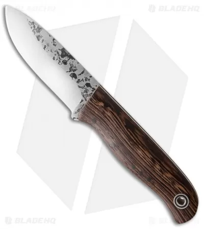 Fiddleback Forge Bushcrafter Wenge Wood (4" Satin) 1 Fiddleback Forge Bushcrafter Wenge Wood (4" Satin)