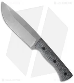 Fiddleback Forge Production Camp Knife Black Canvas Micarta (6.5" Stonewash)