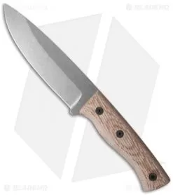 Fiddleback Forge Production Duke Knife Natural Canvas Micarta (5.5" Stonewash)