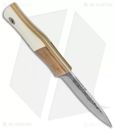 Fiddleback Forge Maverick Fixed Blade Knife Micarta/Bone (3.75" Satin) 2 Fiddleback Forge Maverick Fixed Blade Knife Micarta/Bone (3.75" Satin) - Image 2