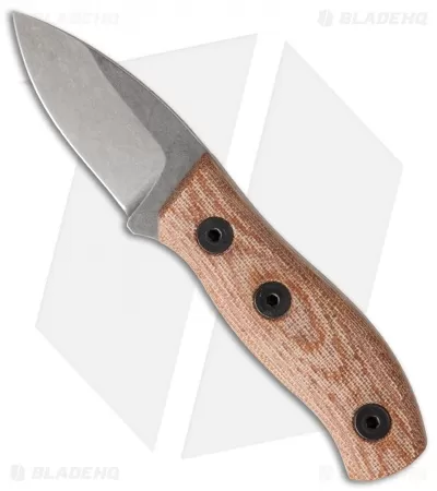 Fiddleback Forge Production Runt Knife Natural Canvas Micarta (2.125" Stonewash) 1 Fiddleback Forge Production Runt Knife Natural Canvas Micarta (2.125" Stonewash)