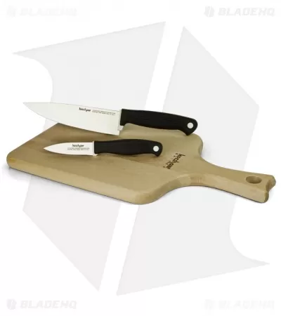 Kershaw Cutting Board Set W/ Paring & Chef's Knives CB-3 1 Kershaw Cutting Board Set W/ Paring & Chef's Knives CB-3
