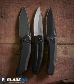 Kershaw Launch 2 Automatic Knife Black Aluminum (3.4" Stonewash) 7200 -Knife Shop kershaw launch 1 blackwash 2 sw 3 blk dl