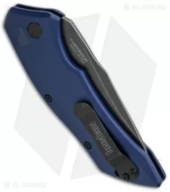 Kershaw Launch 1 Automatic Knife Blue Aluminum (3.4" BlackWash) 7100BLUBW -Knife Shop kershaw launch auto 1 blackwash blue side cm