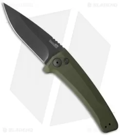 Kershaw Launch 3 Automatic Knife OD Green Aluminum (3.4" Black) 7300BLKOL