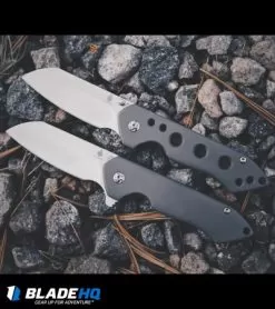 Kizer Degnan Guru Frame Lock Knife Titanium W/ Holes (3" Satin) Ki3504A1 -Knife Shop kizer degnan guru ti flipper thumbstud dl