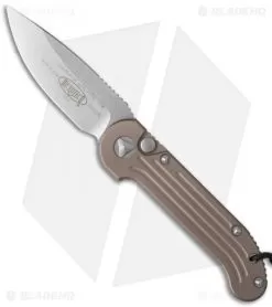 Microtech LUDT Automatic Knife Tan (3.4" Stonewash) 135-10TA