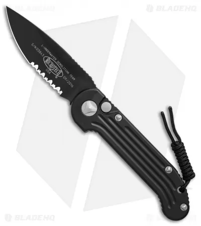 Microtech LUDT Automatic Knife Black (3.4" Black Serr) 135-2 1 Microtech LUDT Automatic Knife Black (3.4" Black Serr) 135-2