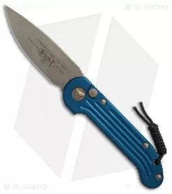 Microtech LUDT Automatic Knife Blue (3.4" Bronzed) 135-13BL