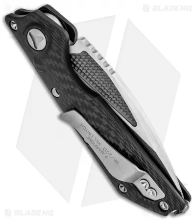 Marfione Custom DOC Killswitch Automatic Knife Carbon Fiber (3.75" Tri Tone) 3 Marfione Custom DOC Killswitch Automatic Knife Carbon Fiber (3.75" Tri Tone) - Image 3