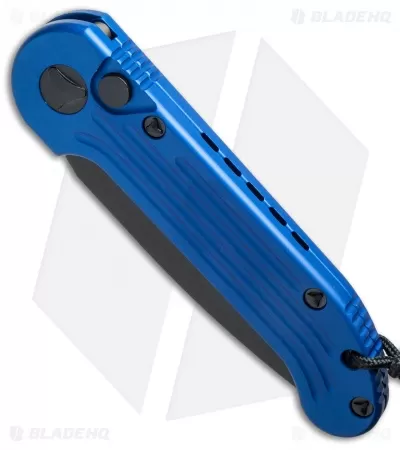 Microtech LUDT Automatic Knife Blue (3.4" Black Serr) 135-2BL 2 Microtech LUDT Automatic Knife Blue (3.4" Black Serr) 135-2BL - Image 2