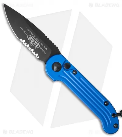 Microtech LUDT Automatic Knife Blue (3.4" Black Serr) 135-2BL 1 Microtech LUDT Automatic Knife Blue (3.4" Black Serr) 135-2BL