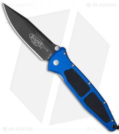 Microtech Mini Socom Manual Knife Blue Aluminum (3.25" Black) 12/1998 1 Microtech Mini Socom Manual Knife Blue Aluminum (3.25" Black) 12/1998