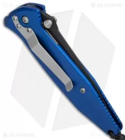 Microtech Mini Socom Manual Knife Blue Aluminum (3.25" Black) 12/1998 5 Microtech Mini Socom Manual Knife Blue Aluminum (3.25" Black) 12/1998 -Knife Shop microtech mini socom manual blue 12 1998 side cm