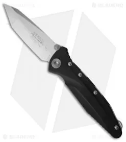Microtech Aluminum Socom Delta Tanto Folding Knife (4" Satin Plain) A163-4