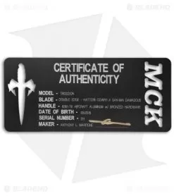 Marfione Custom Socom Bravo Tanto Knife Canvas Micarta (4" Mirror) -Knife Shop microtech troodon double edge cowry x san mal cert cm