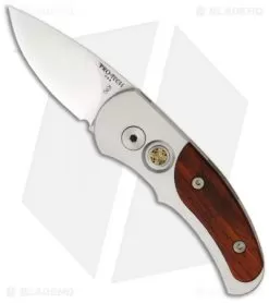 Pro-Tech Steel Runt J4 Knife W/ Cocobolo (1.94" Satin Plain) 4457-C