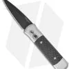 Pro-Tech Steel Custom Godson Knife W/ Carbon Fiber (3.15" Black Plain) 749 BT