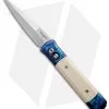 Pro-Tech Godfather Automatic Knife Blue Jazz / Ivory Micarta (4" Satin) 910-JAZZ