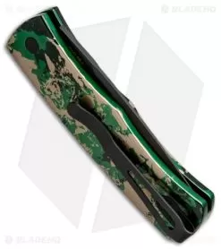 Pro-Tech Custom Magic "Whiskers" Automatic Knife Camo (3.125" Black) BR-1 5 Pro-Tech Custom Magic "Whiskers" Automatic Knife Camo (3.125" Black) BR-1 -Knife Shop protech magic whiskers splatter tan green dl side
