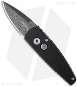 Pro-Tech Custom Damascus Stinger Automatic Knife (1.94" Plain)