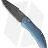 Pro-Tech Custom Blue Titanium Elishewitz Doru Automatic Knife W/ Damascus Blade