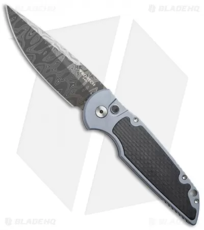 Pro-Tech TR-3 Custom Automatic Knife Carbon Fiber (3.5" Damascus) 1 Pro-Tech TR-3 Custom Automatic Knife Carbon Fiber (3.5" Damascus)