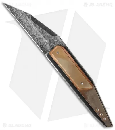Corrie Schoeman D-TER Flipper Knife Copper Beryllium (3.375" Damascus) 1 Corrie Schoeman D-TER Flipper Knife Copper Beryllium (3.375" Damascus)