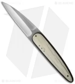 Corrie Schoeman Large Raindrop Liner Lock Knife Giraffe Bone (3.6" Satin)