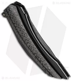 Corrie Schoeman Persian Flipper Knife LSCF (3.875" Damascus) -Knife Shop schoeman persian lscf side cm