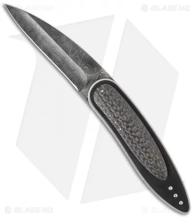 Corrie Schoeman Struggle Flipper Folder LSCF (3.5" Damascus) 1 Corrie Schoeman Struggle Flipper Folder LSCF (3.5" Damascus)