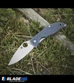 Spyderco Polestar Liner Lock Knife Gray G-10 (3.3" Satin) C220GPGY -Knife Shop spyderco polstar gray g10 C220GPGY BHQ 50832 dl