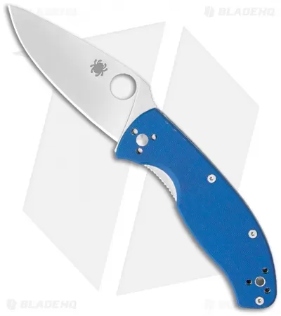Spyderco Tenacious Folding Knife Blue G-10 (3.375" Satin) C122GPBL 1 Spyderco Tenacious Folding Knife Blue G-10 (3.375" Satin) C122GPBL