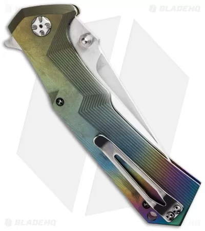 Brian Tighe Custom Tighe Tac Two Knife Anodized Titanium (4" Mirror) TTT 2 Brian Tighe Custom Tighe Tac Two Knife Anodized Titanium (4" Mirror) TTT - Image 2