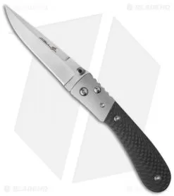 Brian Tighe Vanguard Titanium D/A Automatic Knife Carbon Fiber (3.5" Satin)